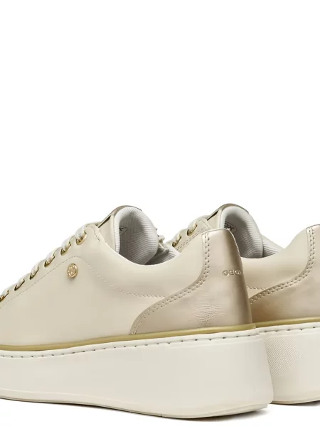 Sneakerși Geox cu șireturi cu platformă din dantelă