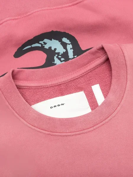 Hanorac crewneck D-r-g-n cu imagine roz