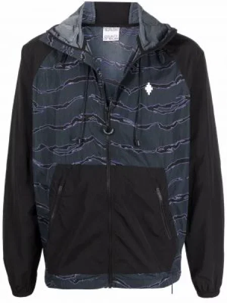 Geacă de vânt Marcelo Burlon County Of Milan cu model camuflaj albastru