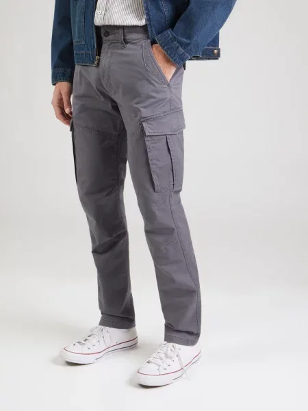 S.Oliver Pantaloni cu Chicago metalic gri