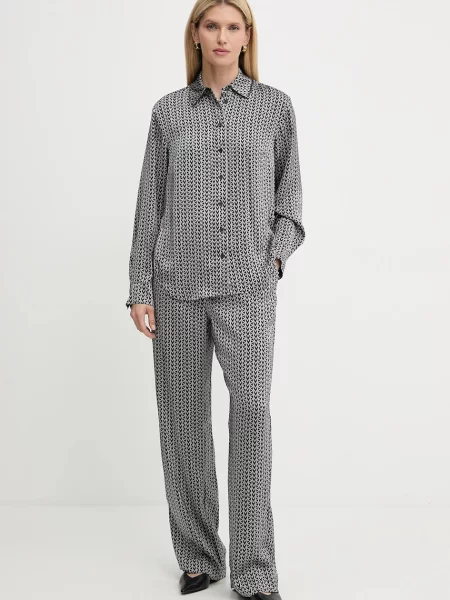 MICHAEL Michael Kors spodnie szerokie high waist szary
