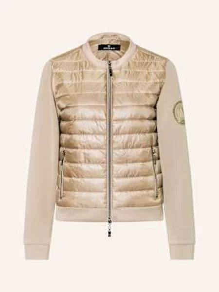 Monari Prošívaná Bunda Ze Směsi Materiálů béžová