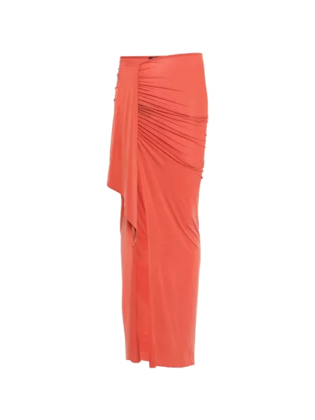 Drapírozott maxi szoknya Balmain narancsszínű