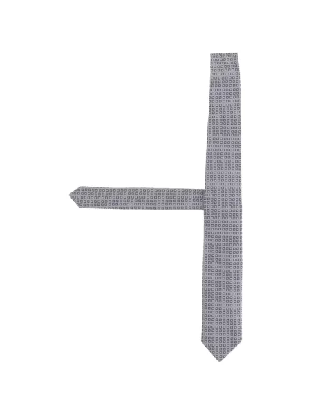 Cravată Boss de mătase cu imprimeu geometric albastru