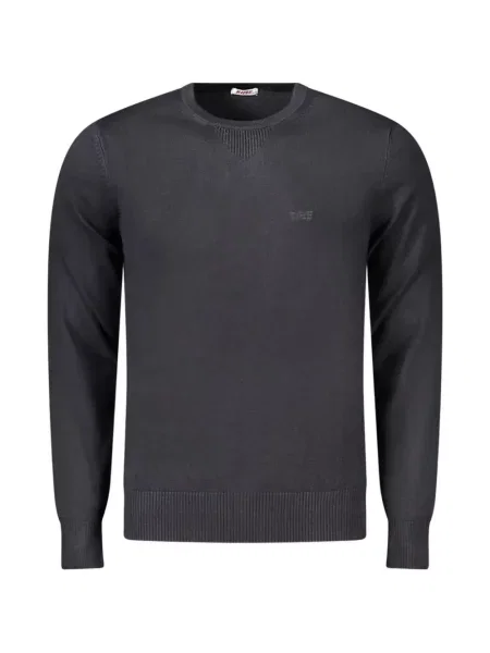 Pulover Rifle cu decolteu rotund cu autograf negru