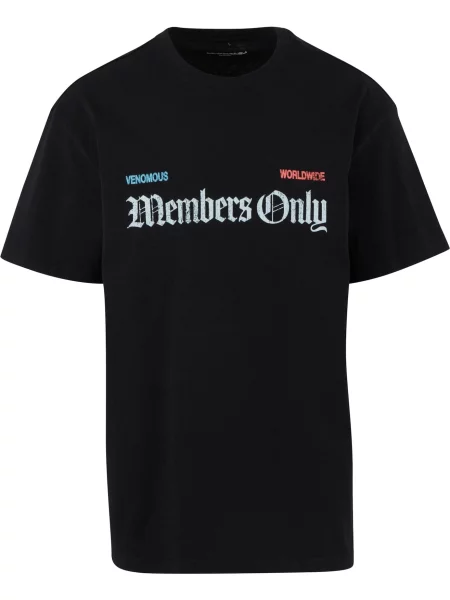 MT Upscale Tričko UC Members Only azurová / lososová / černá bílá