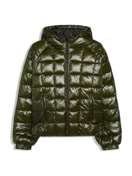 Bershka Geacă de primăvară-toamnă închis verde