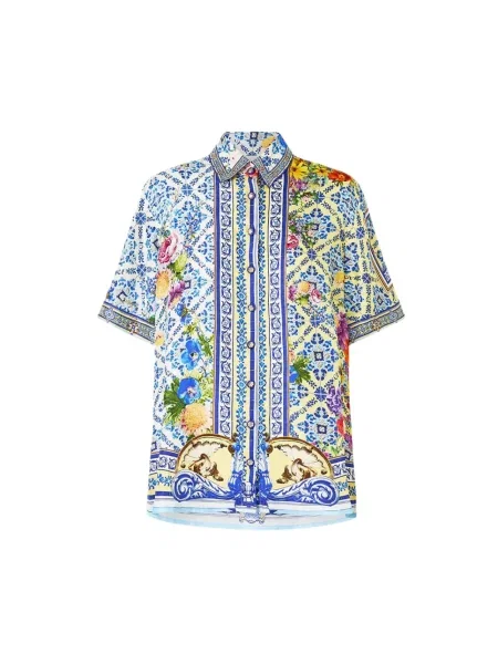 Jedwabna wielobarwność koszula Camilla