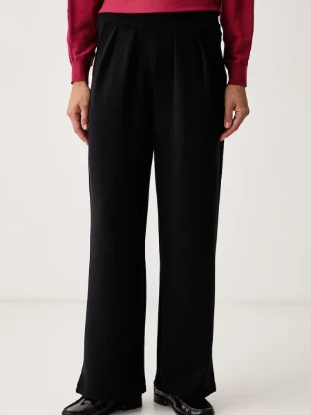 United Colors of Benetton pantaloni palazzo pentru femei negru