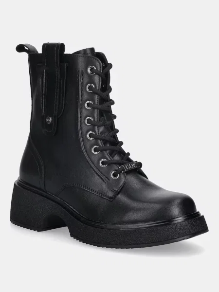 Usnjeni nizki škornji GOE BLACK črna