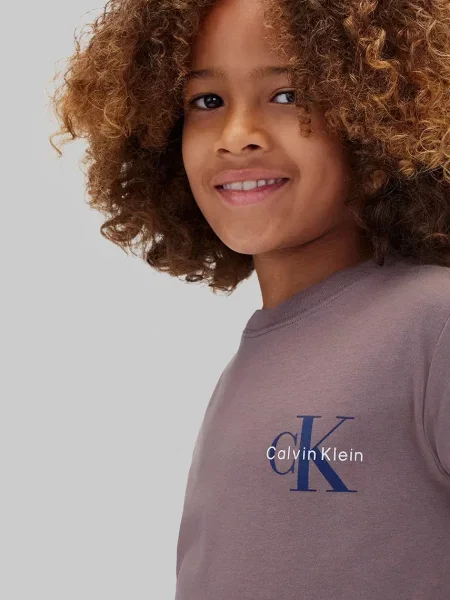 Calvin Klein Jeans тениска за деца от кафяво