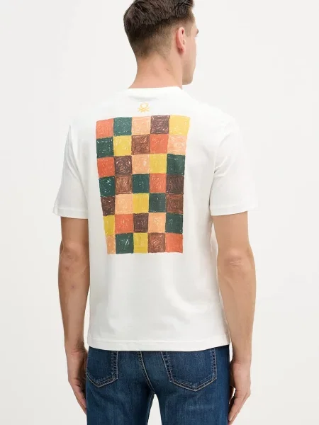 Тениска United Colors of Benetton бежово