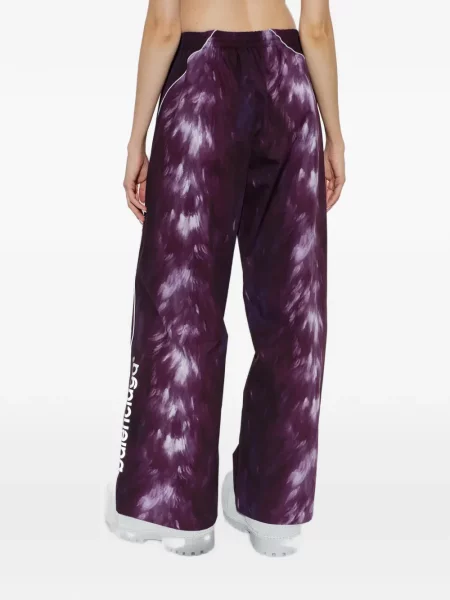 Pantaloni Balenciaga cu imagine alergare violet