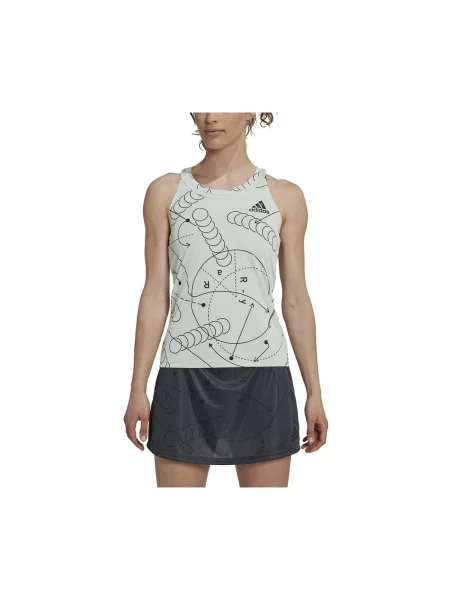 Lanena tenis majica Adidas siva