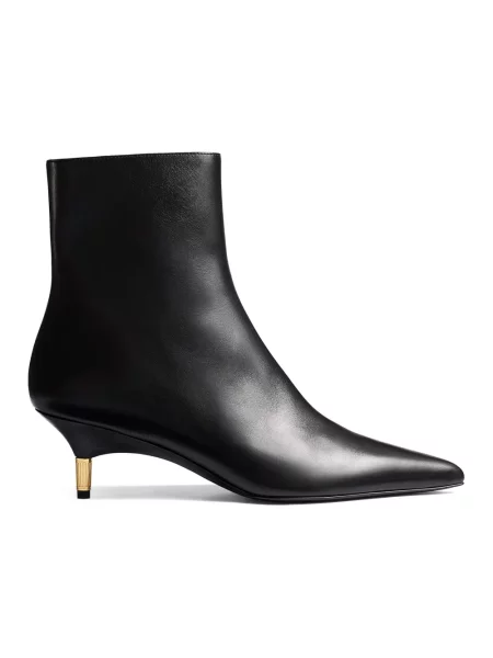 Buty do kostki Khaite skórzane czarne