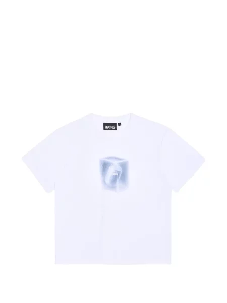 Tricou Rains cu imagine clasic alb