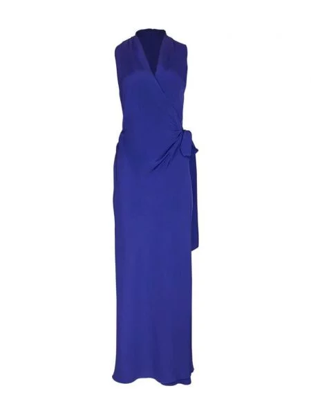 Rochie maxi Peter Cohen de mătase de costum albastru