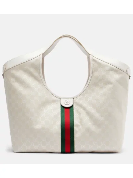 Geantă shopper Gucci din canvas alb
