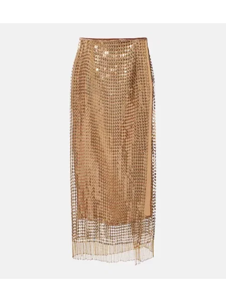 Boríték fazonú szoknya Roberto Cavalli aranyszínű