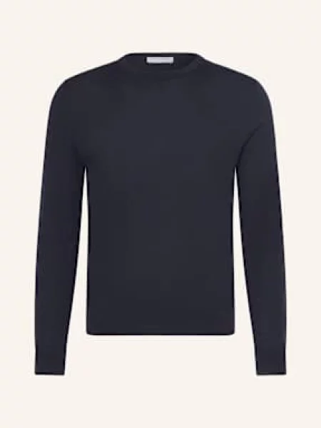 Tiger Of Sweden Sweter Connor Z Wełny Merino blau granatowy