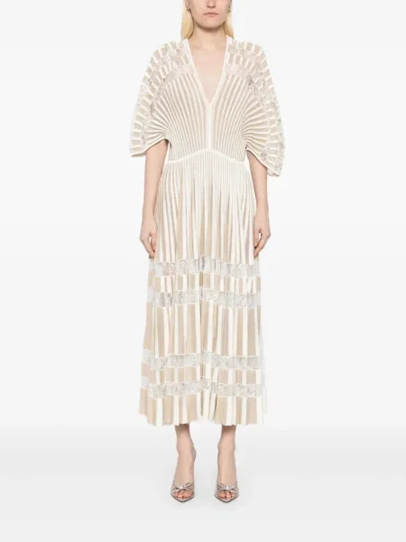 Rochie midi Elie Saab tricotate până la genunchi de costum