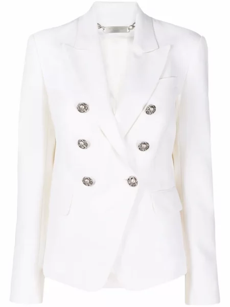 Sacou mulat Philipp Plein cu două rânduri de nasturi alb