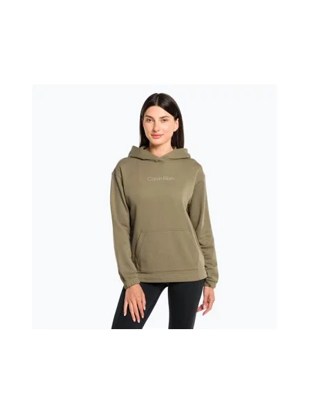 Кофта Calvin Klein Hoodie grey olive сіра