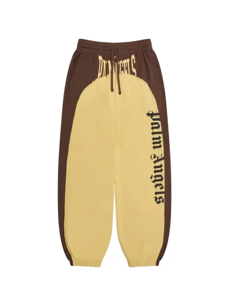 Pantaloni Palm Angels cu imagine alergare maro
