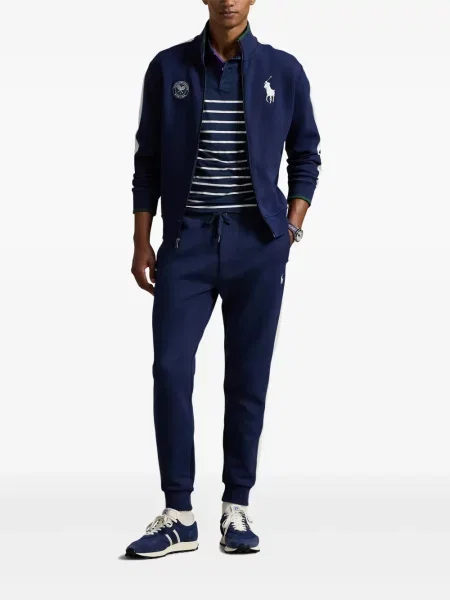 Căciulă Polo Ralph Lauren de catifea cord cu dungi de costum alb