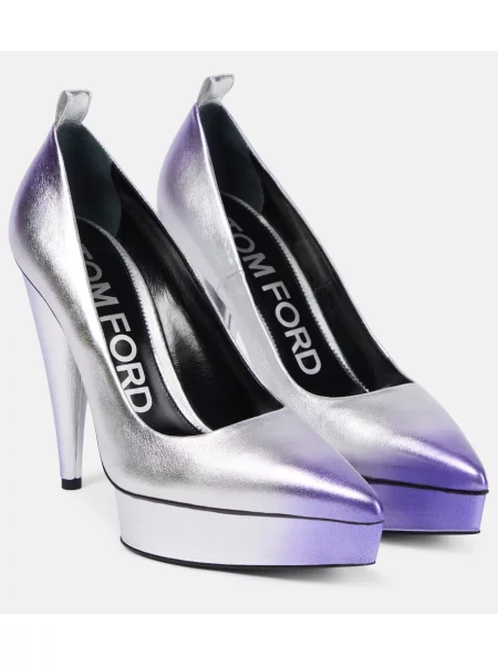 Pantofi cu toc Tom Ford din piele cu platformă