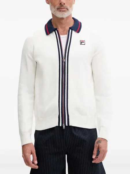 Cardigan Fila cu autograf alb