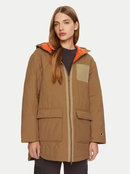 Champion Пуховик Custom Fit бежевий