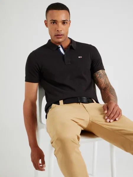 Tommy Jeans Tricou roșu / negru alb