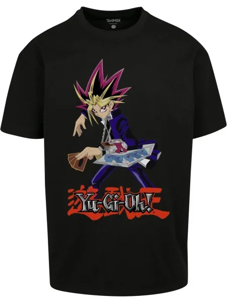 MT Upscale Tricou Yu-Ghi-Oh Duell albastru ultramarin / gri închis / roși aprins negru