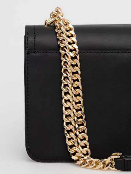 Michael Kors De piele geantă poștaș HEATHER negru