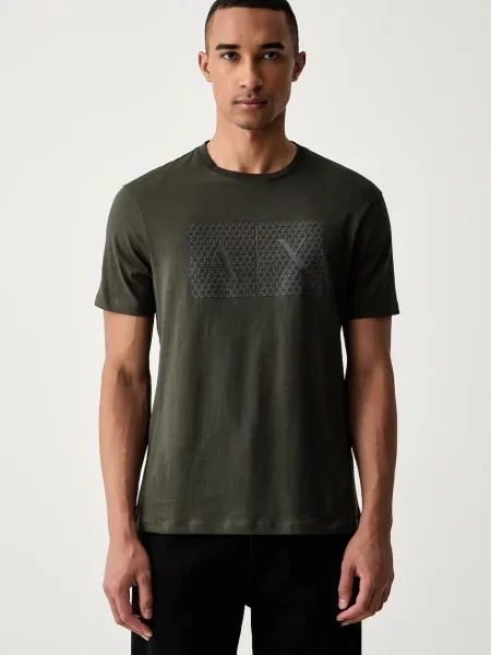 Armani Exchange tricou pentru bărbați din verde