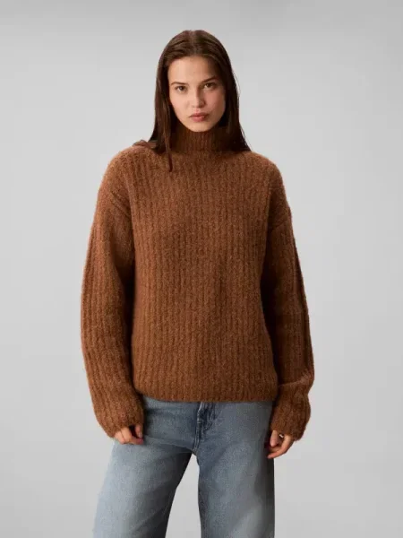 Pulover Calvin Klein Jeans de lână maro