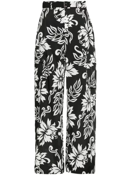 Pantaloni cargo Sacai cu model floral cu imagine negru