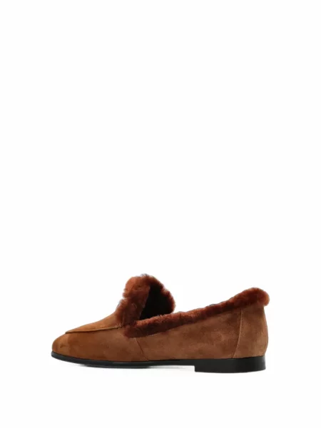 Pantofi loafer Black Suede Studio din piele de căprioară negru