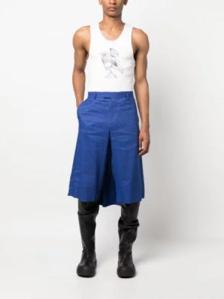 Ριγέ σορτς Moschino μπλε