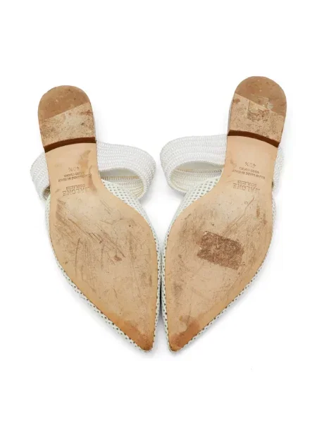 Papuci tip mules Malone Souliers alb