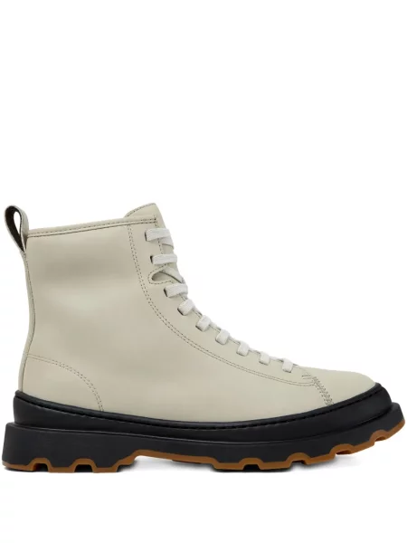 Cizme scurte Camper cu șireturi din dantelă chunky gri