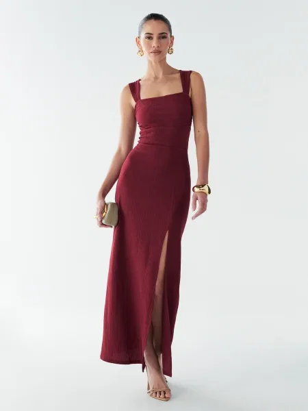 BWLDR Rochie Holly burgundy roșu