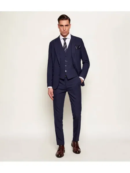 HUGO Öltöny | Extra slim fit gyapjú hozzáadásával kék