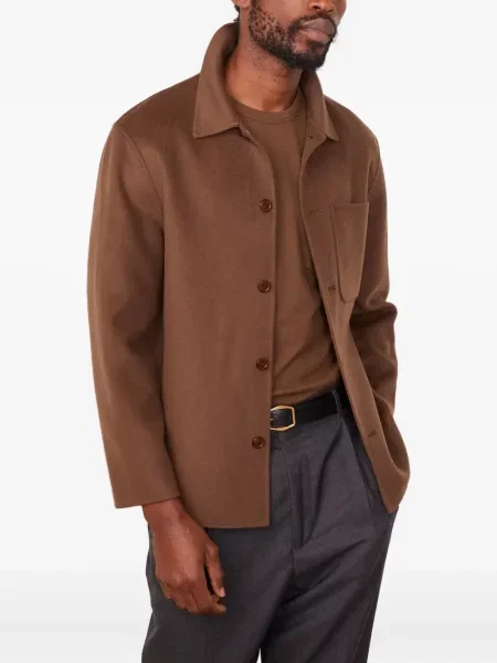Vlněná bunda Officine Generale hnědá