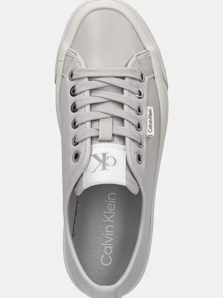 Calvin Klein sportcipő VULC FLATF LACE UP LTH CK szürke