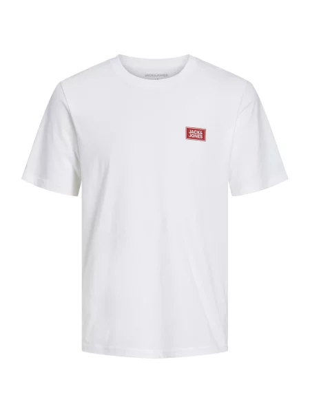 JACK & JONES Tricou JJRush roşu închis alb