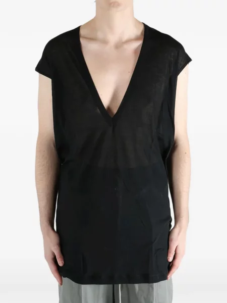 Tricou Rick Owens cu decolteu în V negru