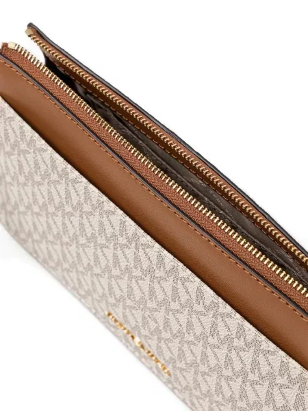 Pantaloni Michael Michael Kors din piele cu imagine cu model leopard roz