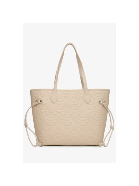 Кожаная сумка шоппер Estro бежевая